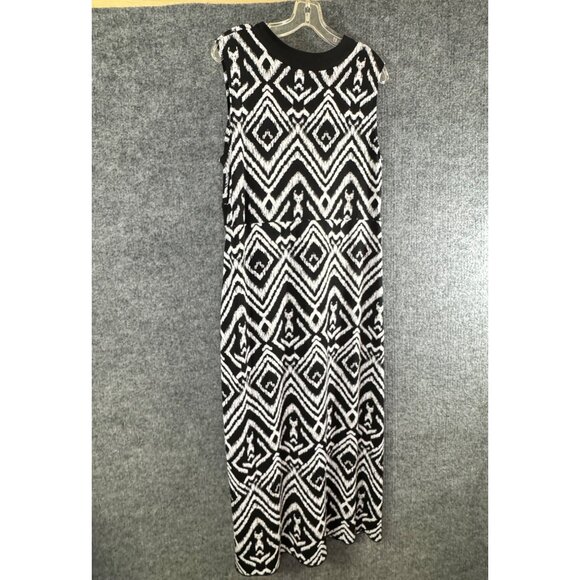 EN FOCUS  woman’s size 16 W 95% polyester 100% spandex, Black and white Maxi dre - Picture 16 of 16